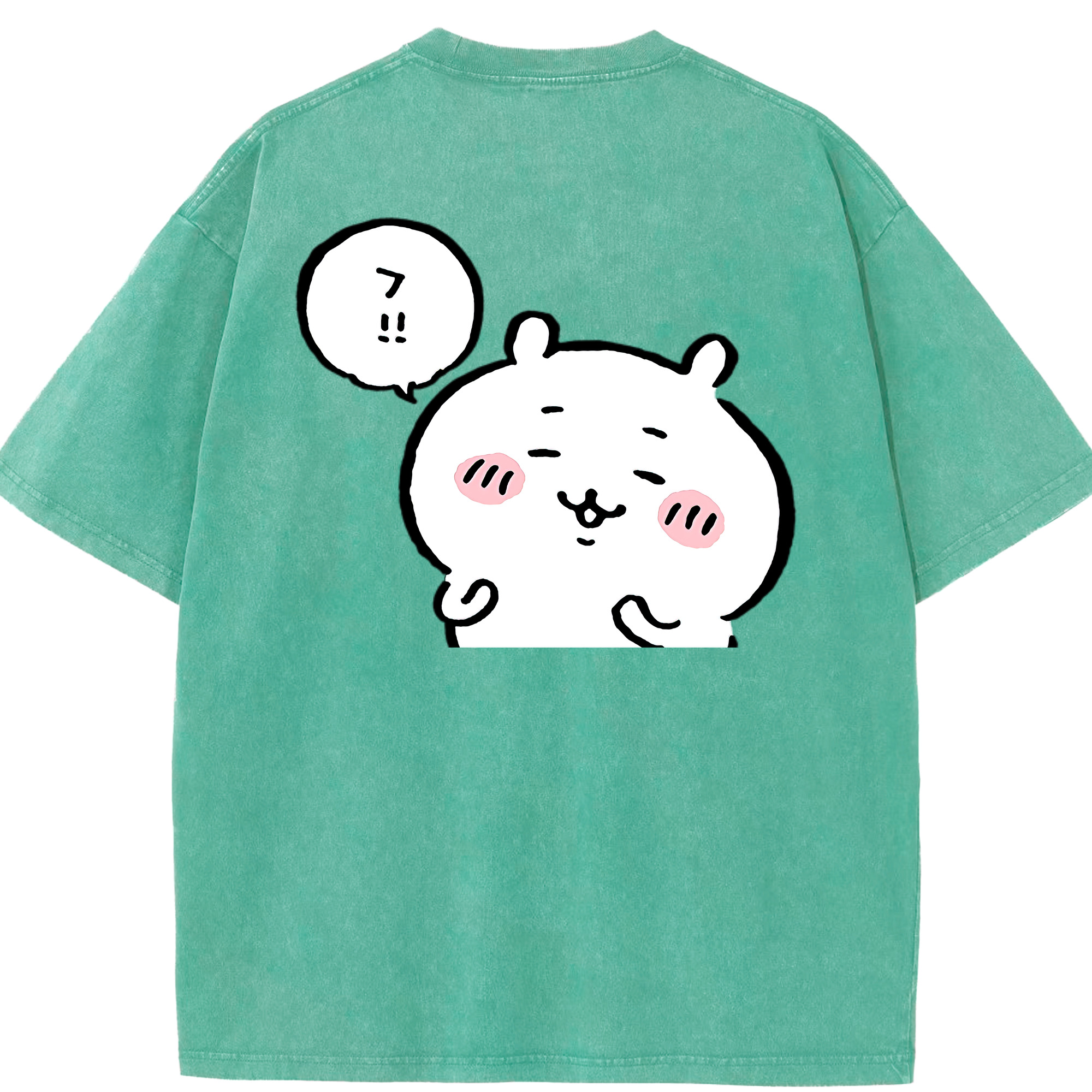 （画像用） ちいかわ ちいかわ Chii-kawa chiikawa 綿100% ヴィンテージ風 半袖Tシャツ（背面プリント）